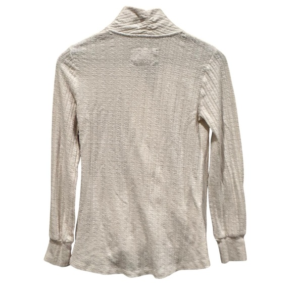 Maeve by Anthropologie Rafela Hacci Surplice Ivory Top Casual Cozy Size X Small - Picture 9 of 10